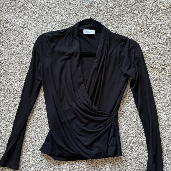Bailey 44 Black Wrap Blouse - Picture 1 of 2
